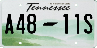 TN license plate A4811S