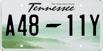 TN license plate A4811Y