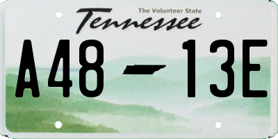 TN license plate A4813E