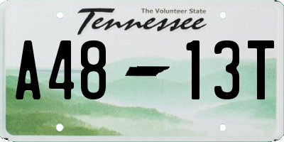 TN license plate A4813T