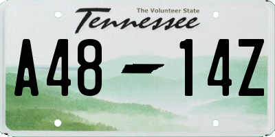 TN license plate A4814Z