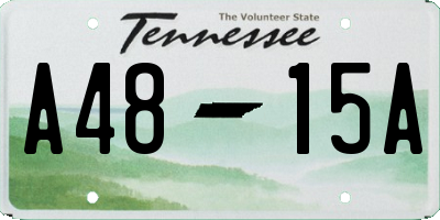 TN license plate A4815A