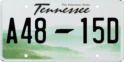 TN license plate A4815D