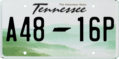 TN license plate A4816P