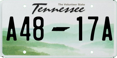 TN license plate A4817A