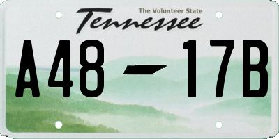TN license plate A4817B