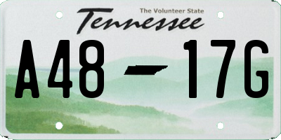 TN license plate A4817G
