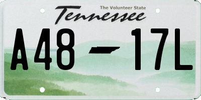 TN license plate A4817L