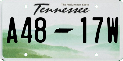 TN license plate A4817W