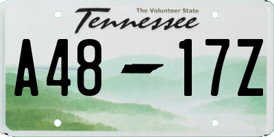 TN license plate A4817Z