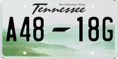 TN license plate A4818G