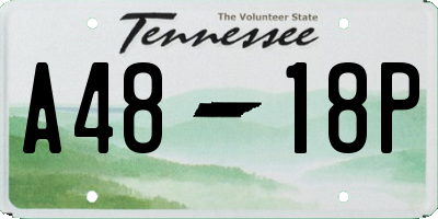 TN license plate A4818P