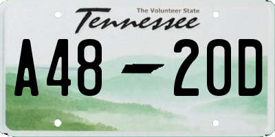 TN license plate A4820D