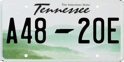 TN license plate A4820E