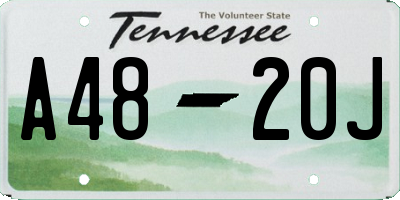 TN license plate A4820J