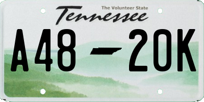 TN license plate A4820K
