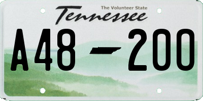 TN license plate A4820O