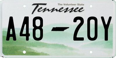 TN license plate A4820Y