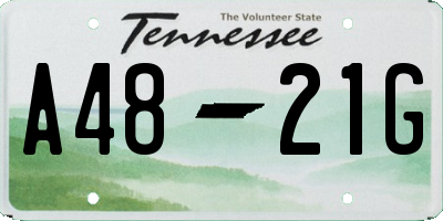 TN license plate A4821G