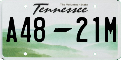TN license plate A4821M