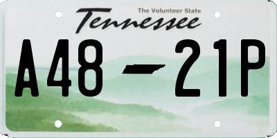 TN license plate A4821P