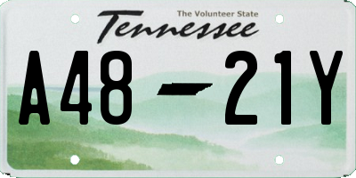 TN license plate A4821Y
