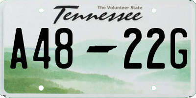 TN license plate A4822G