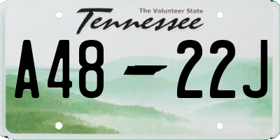 TN license plate A4822J