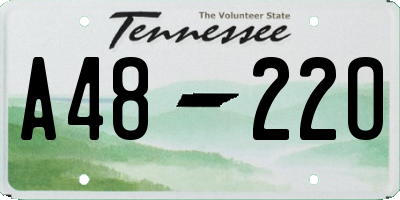 TN license plate A4822O