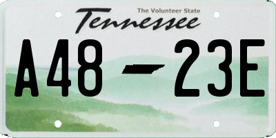 TN license plate A4823E
