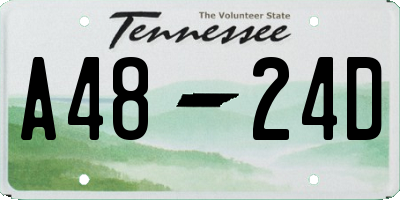 TN license plate A4824D