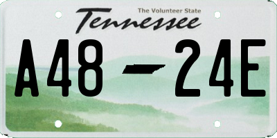 TN license plate A4824E
