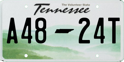TN license plate A4824T