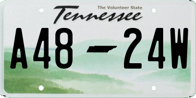 TN license plate A4824W