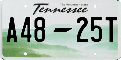 TN license plate A4825T