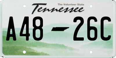 TN license plate A4826C