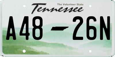 TN license plate A4826N
