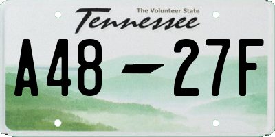 TN license plate A4827F