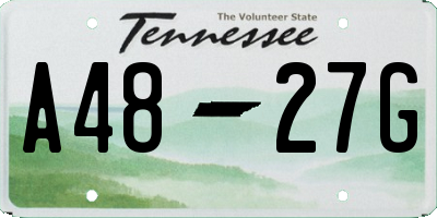 TN license plate A4827G