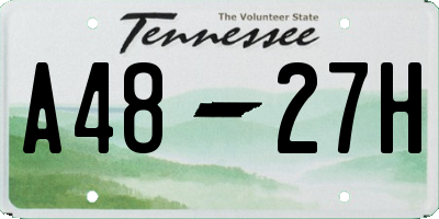 TN license plate A4827H