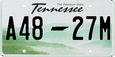 TN license plate A4827M