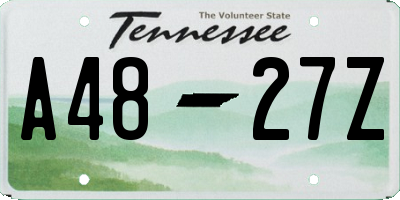 TN license plate A4827Z