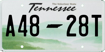 TN license plate A4828T