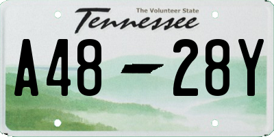 TN license plate A4828Y