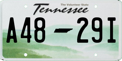 TN license plate A4829I