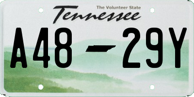 TN license plate A4829Y