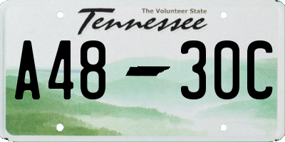 TN license plate A4830C