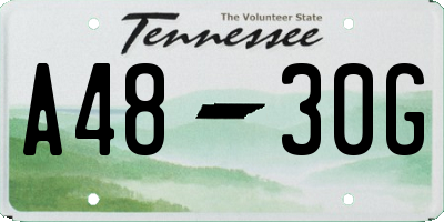 TN license plate A4830G