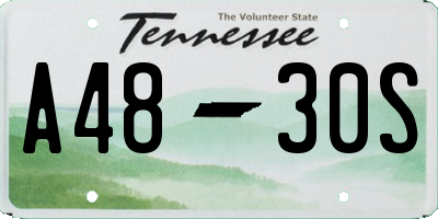 TN license plate A4830S