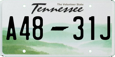 TN license plate A4831J